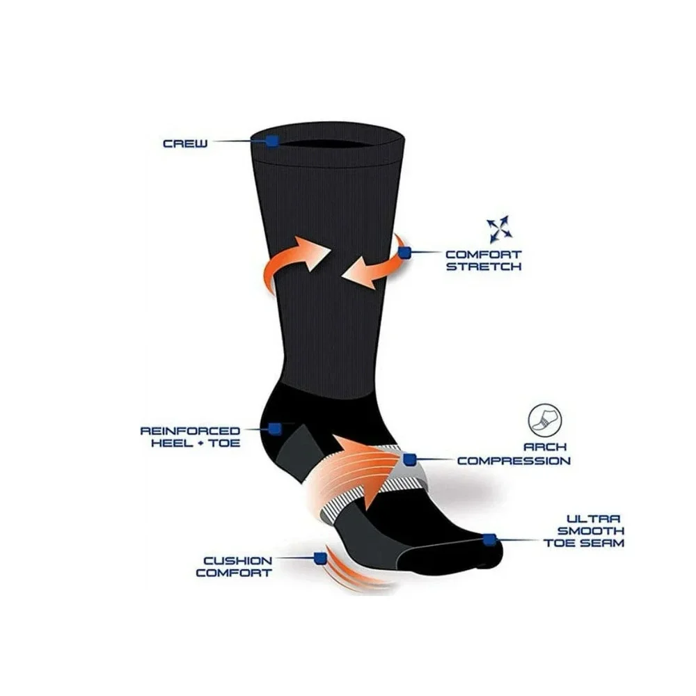 AND1 Men's Cushion Crew Sock, 12 Pack NWT Shoe Size 6-12 Black, Blue, White, Bla